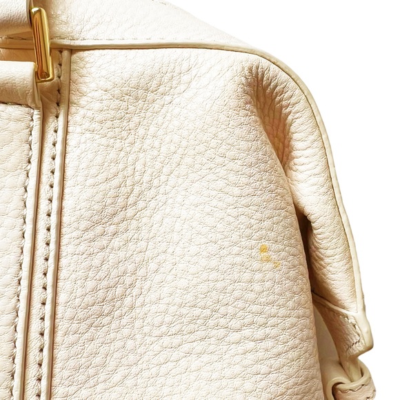 Tory Burch Bryant Satchel Quilted Leather Bag in Ivory - Picture 6 of 13